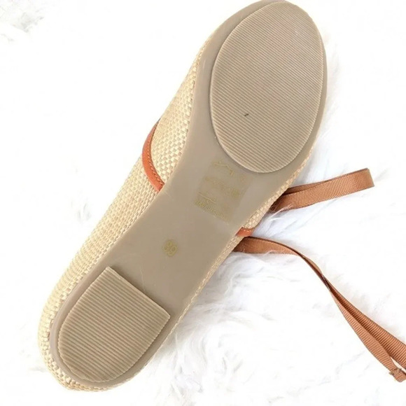 Shellys London | Woven Face Ankle Lace Ballet Flat - Picture 5 of 6